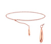 Rose Gold plated Drop Shape Silver Bracelet BRS-445-RO-GP